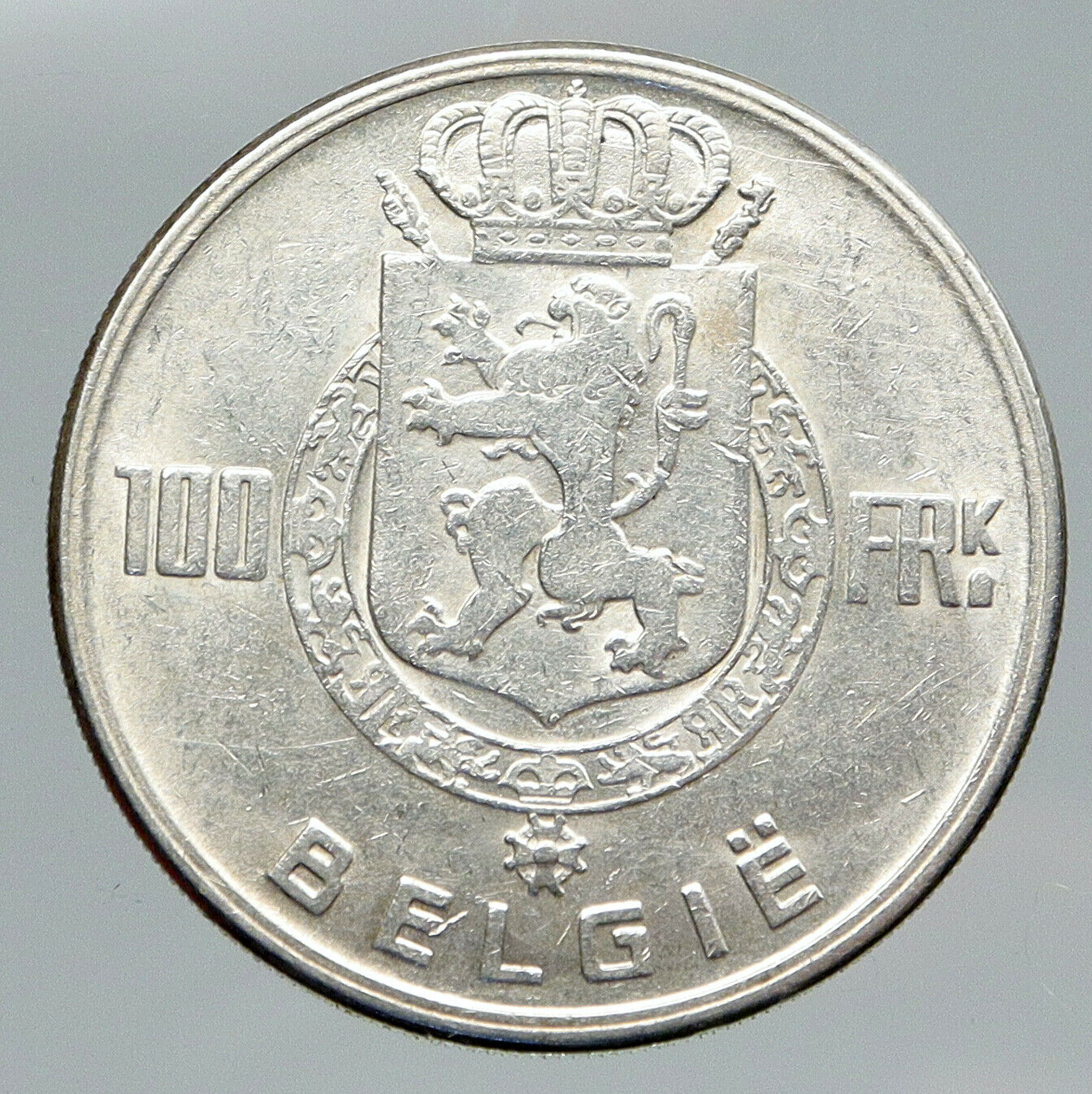 1949 BELGIUM Kings Leopold I II III & Albert I OLD Silver 100 Francs Coin i91667