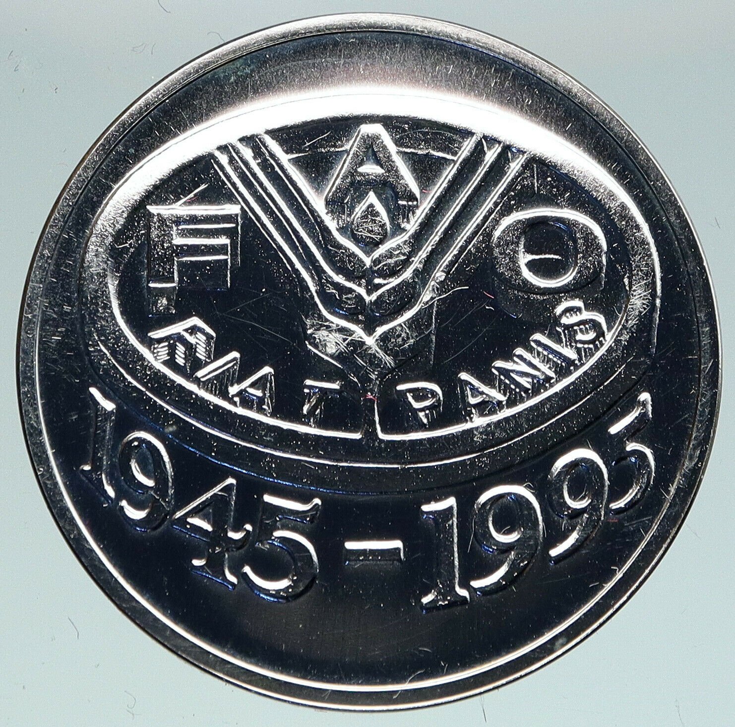 1995 ROMANIA FAO Food and Agriculture UN Vintage OLD Vintage 100 Lei Coin i91519