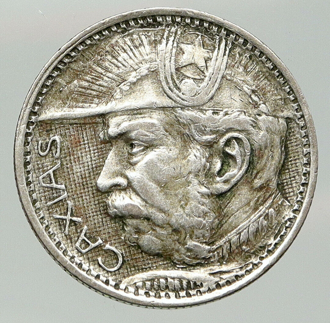 1935 BRAZIL Silver 2000 Reis Coin w Duke of Caxias Marshall Alvez de Lima i92048