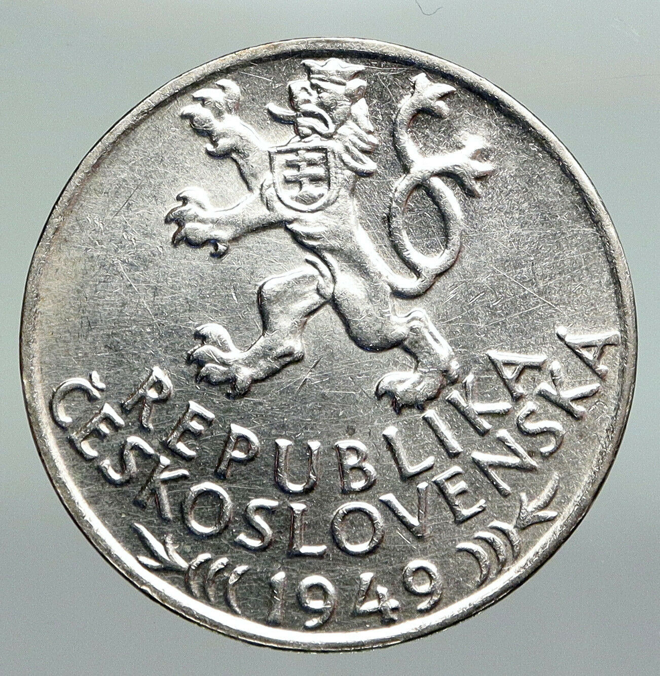 1949 CZECHOSLOVAKIA Slovak Uprising VINTAGE OLD Silver 100 Korun Coin i92232