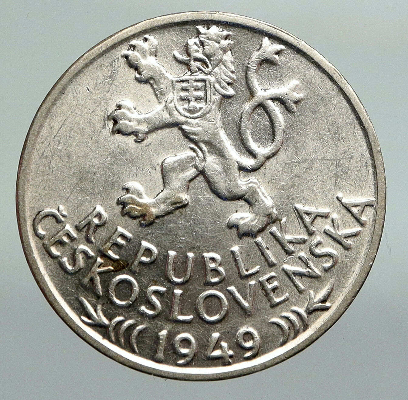 1949 CZECHOSLOVAKIA Slovak Uprising VINTAGE OLD Silver 100 Korun Coin i92230