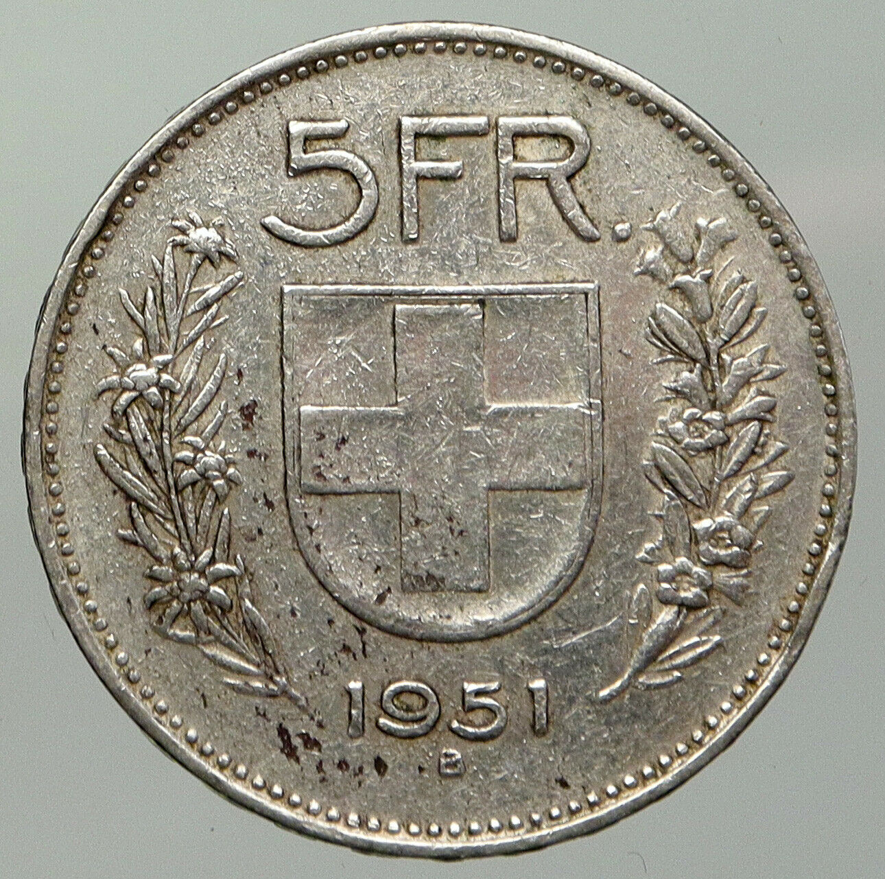 1951 Switzerland Founding HERO WILLIAM TELL 5 Francs Silver Swiss Coin i93021