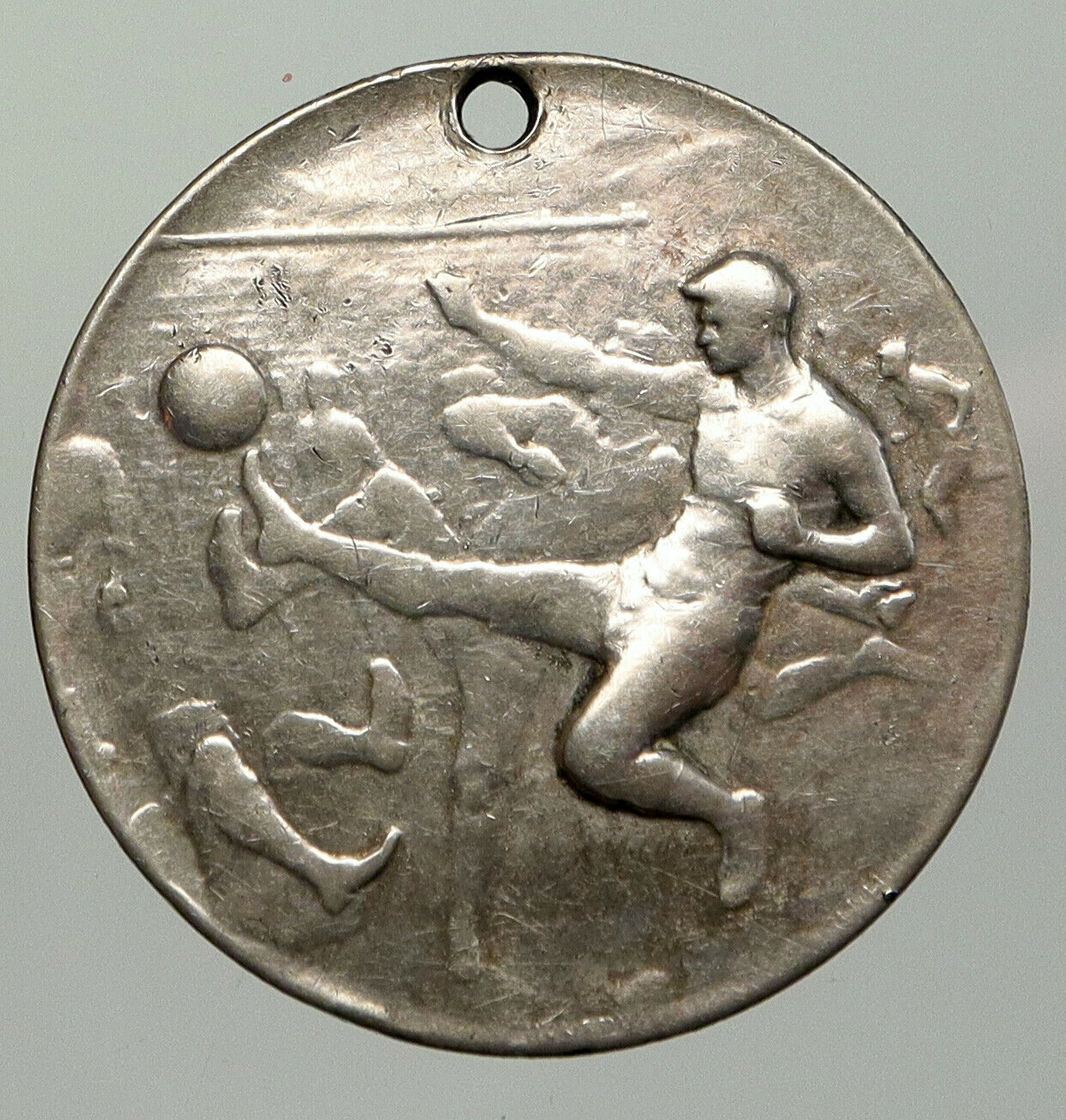 1919 SWITZERLAND Zurich Oerlikon FOOTBALL SOCCER Tournament Silver Medal i93024