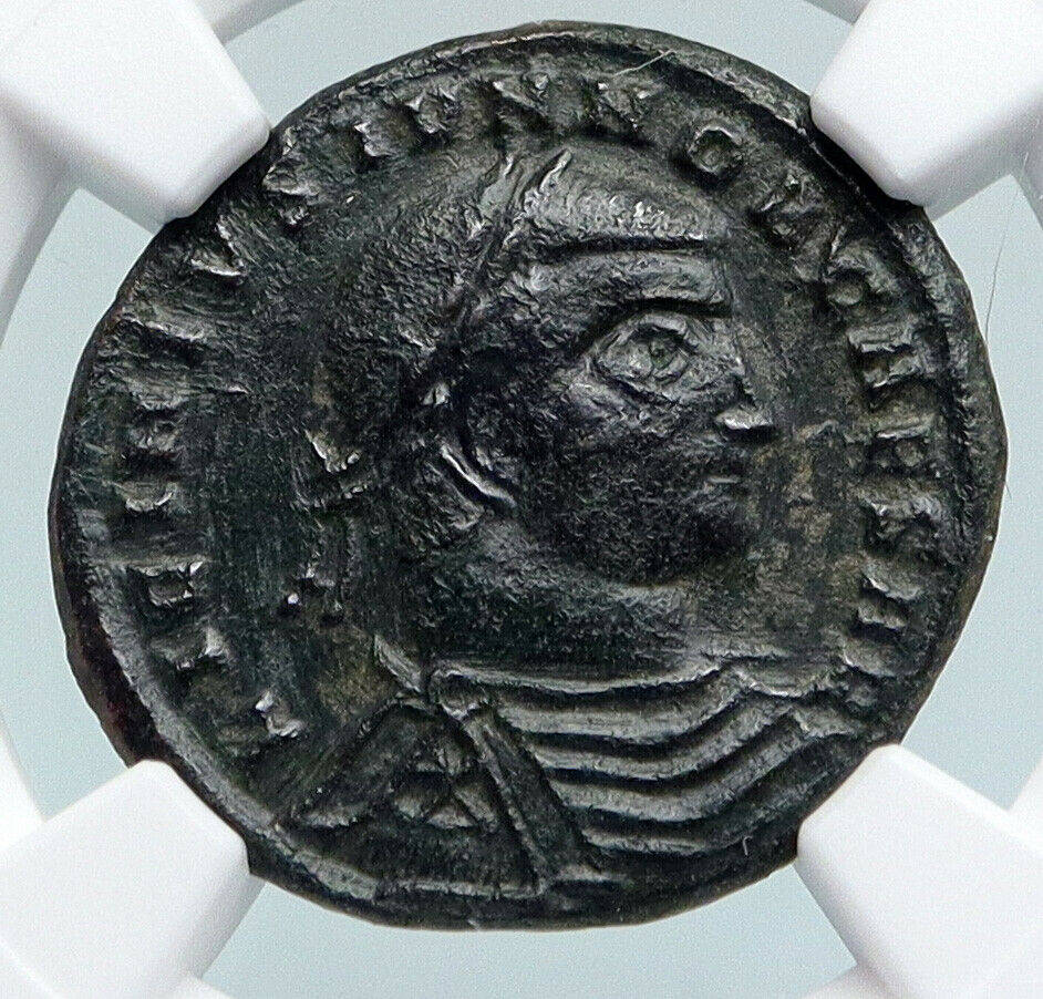 LICINIUS II Jr. 318AD Cyzicus Authentic Ancient Roman Coin VICTORIES NGC i89716