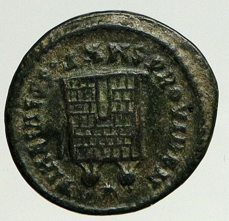 CONSTANTIUS II Authentic Ancient 325AD Old Roman Coin Military CAMP GATE i93502