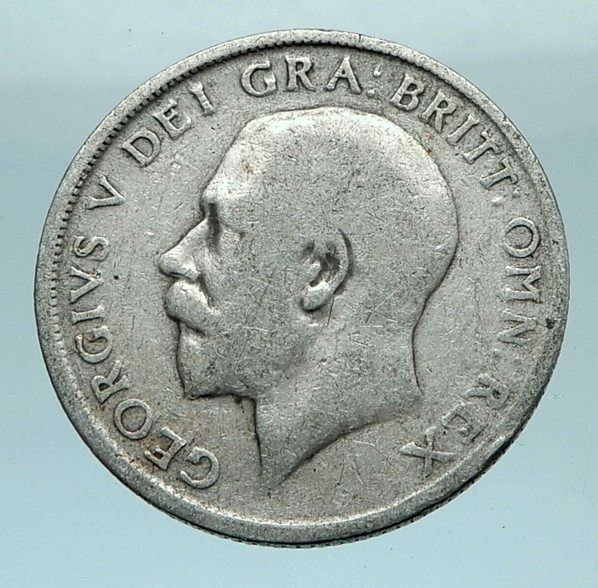 1916 Great Britain UK King George V United Kingdom SILVER SHILLING Coin i78387