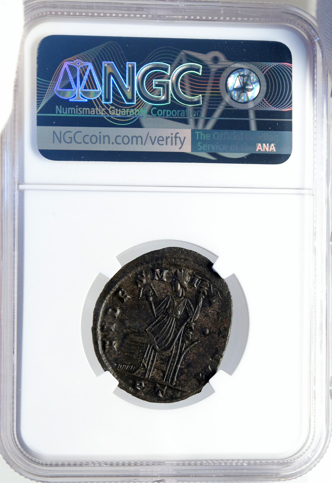 MAXIMIAN Authentic Ancient 305AD Original Roman Coin w FIDES NGC Ch AU i82607