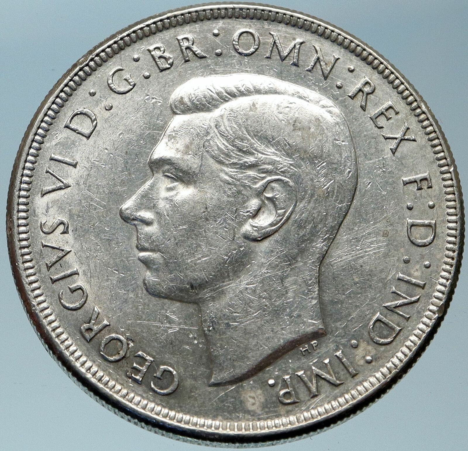 1937 AUSTRALIA Great Britain UK King George VI Big SILVER CROWN Coin i82886