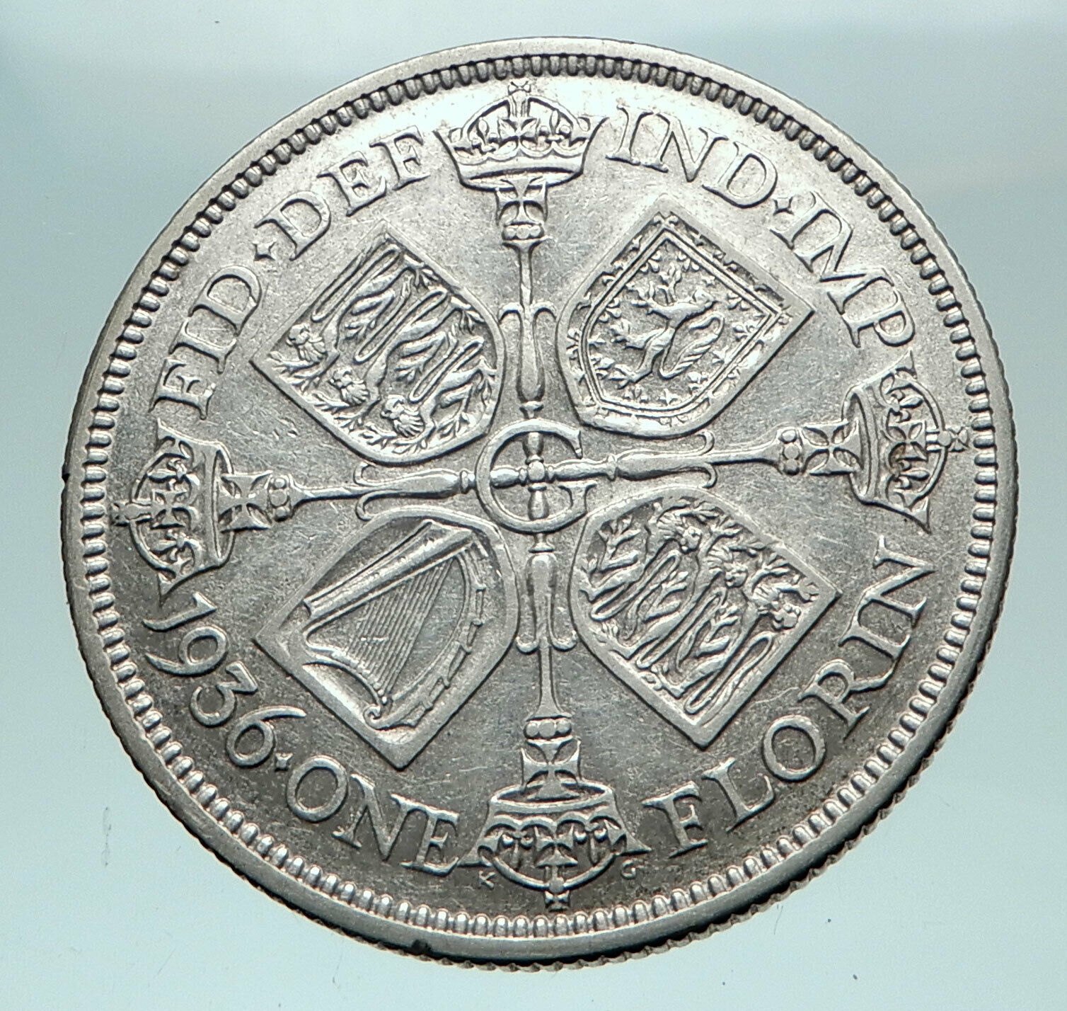 1936 Great Britain UK United Kingdom Big SILVER FLORIN Coin King George V i82643