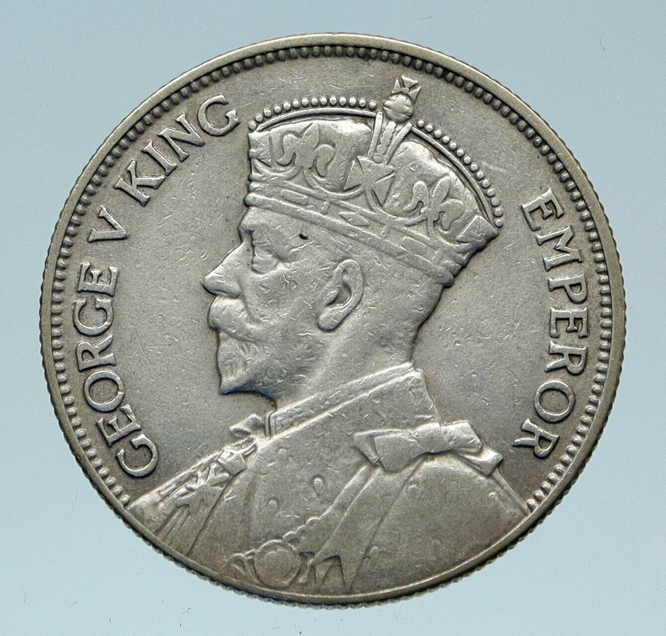 1935 NEW ZEALAND under UK King George V Silver Florin Coin w KIWI BIRD i82740