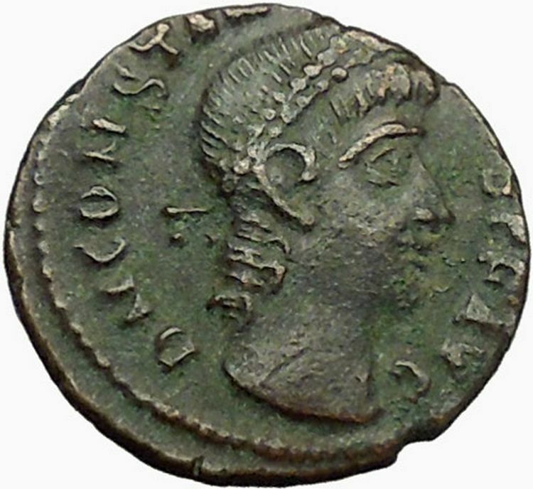 CONSTANTIUS II Constantine the Great son Roman Coin Wreath of success i34992