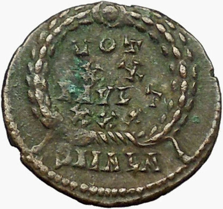 CONSTANTIUS II Constantine the Great son Roman Coin Wreath of success i34992