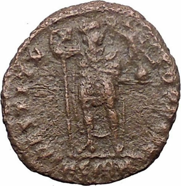 Valentinian I w Victory & labarum 364AD Ancient Roman Coin Christ monogr i30871