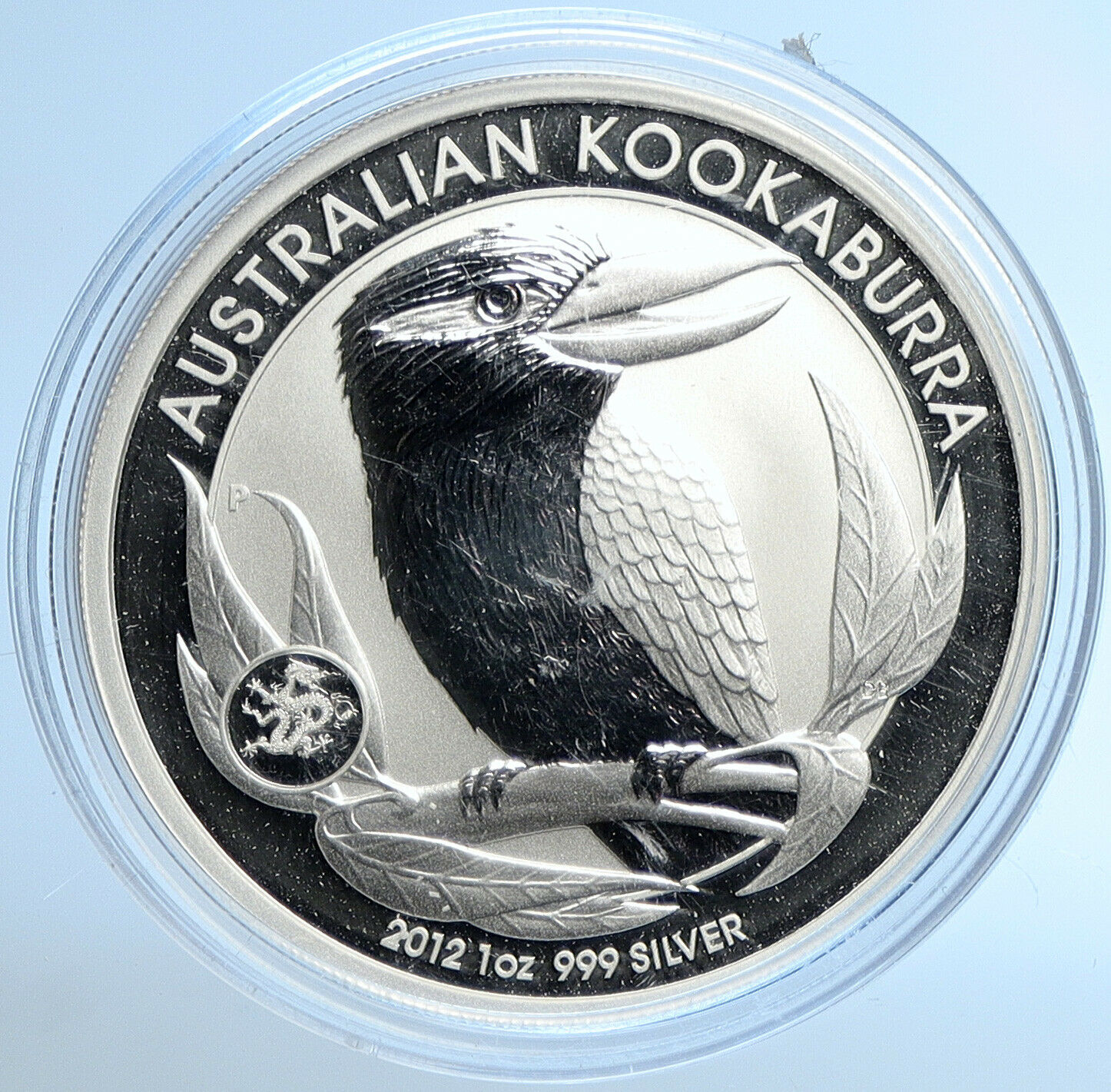 2012 AUSTRALIA Kookaburra Bird Australian 1oz Proof Silver Dollar Coin i109882