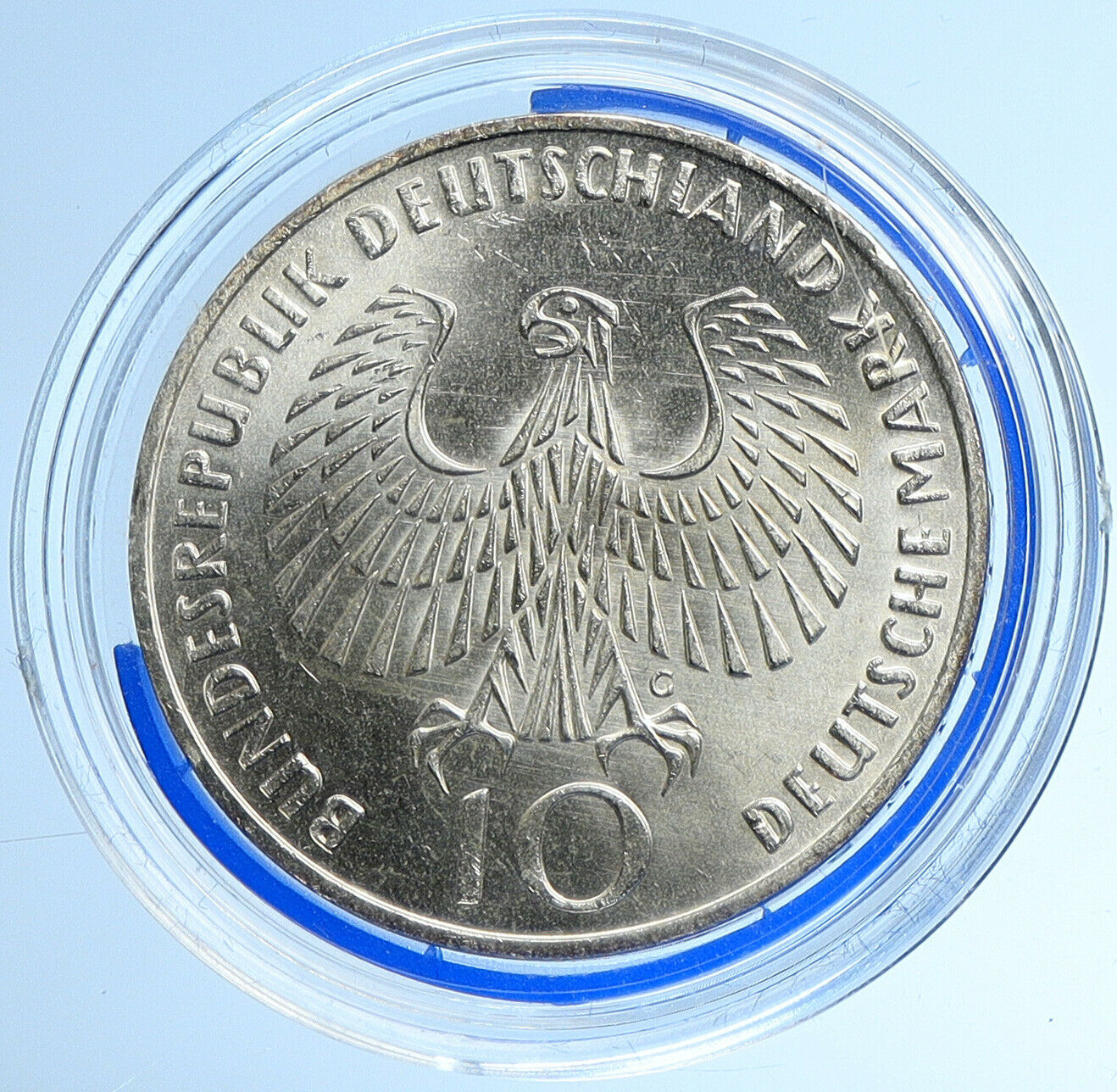 1972 G Germany Munich Summer Olympic Vintage BU Old Silver 10 Mark Coin i109889