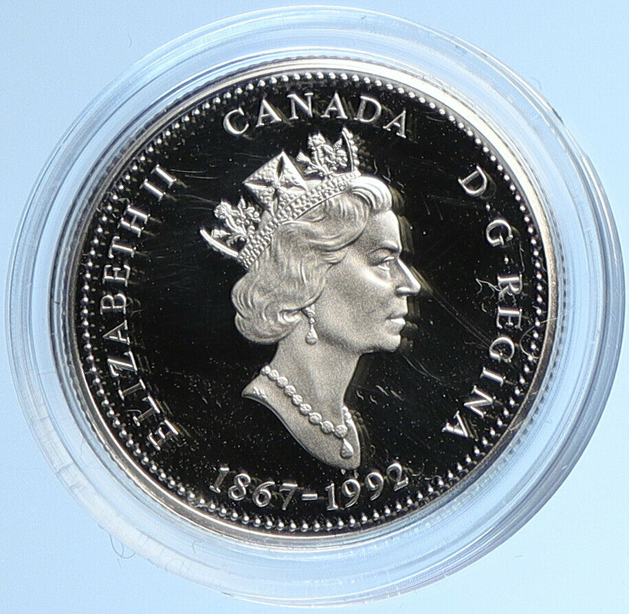 1992 CANADA NEWFOUNDLAND Queen Elizabeth II Proof Silver 25 Cent Coin i109934