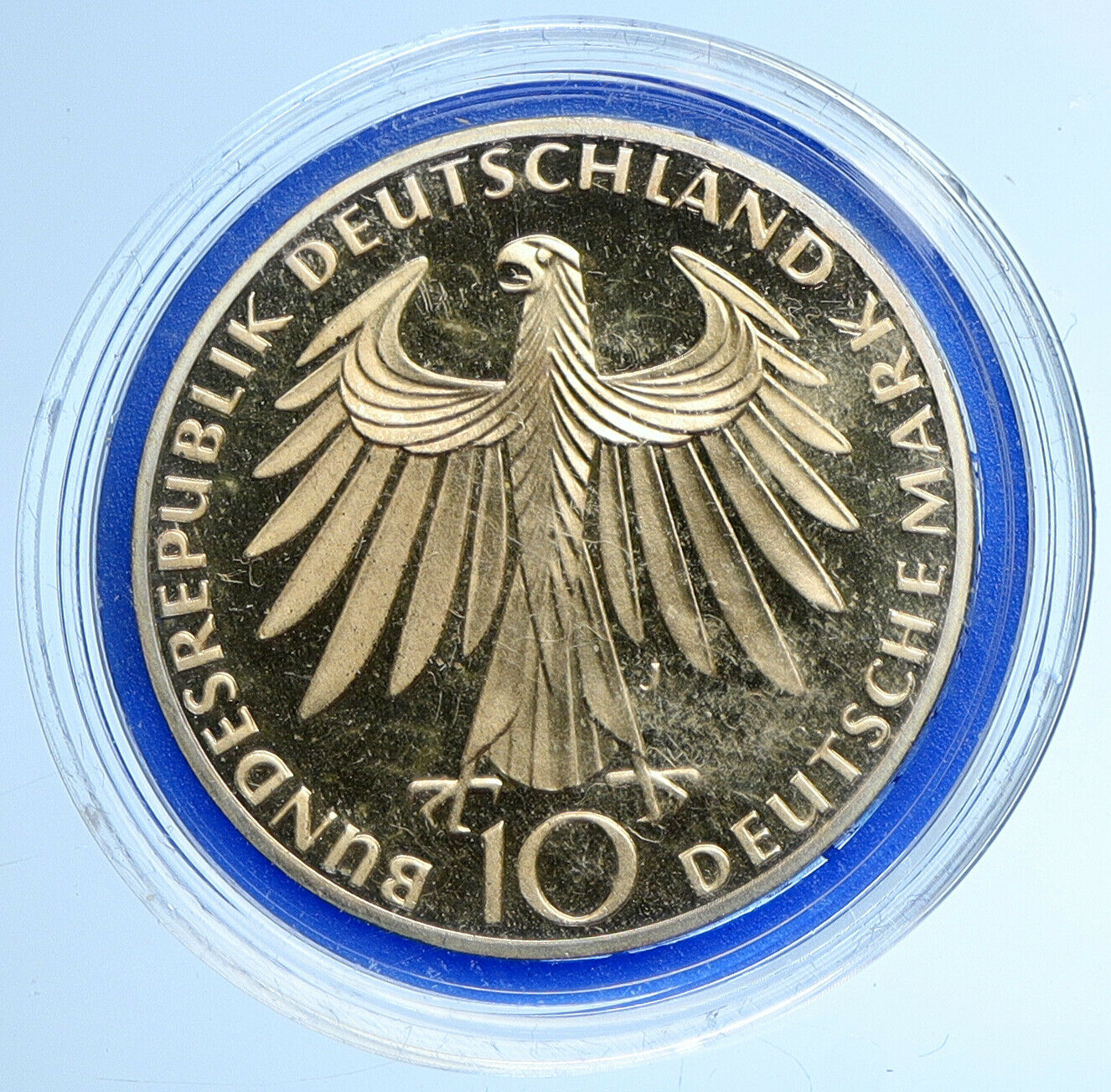 1972 J Germany Munich Summer Olympics XX ATHLETES PF Silver 10 Mark Coin i109933