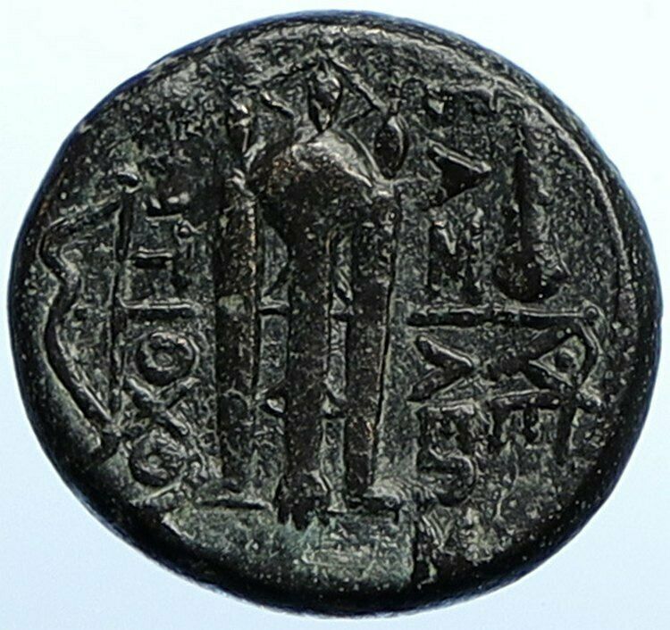 ANTIOCHOS I SOTER 261 BC Old Ancient Seleukid Greek Coin ATHENA & NIKE i108387