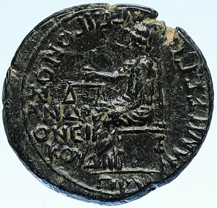 TIBERIUS Adopted son of Augustus Ancient OLD Roman Coin w Dikaiosyne i107506