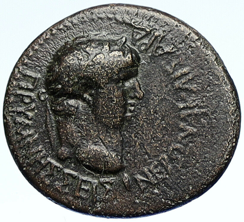 NERO Authentic Prymnessus in Phrygia OLD Roman Coin Dikaiosyne w Scales i107508