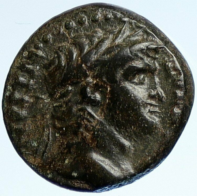 NERO Authentic Laodicea ad Lycum in Phrygia OLD Roman Coin ZEUS & EAGLE i107525