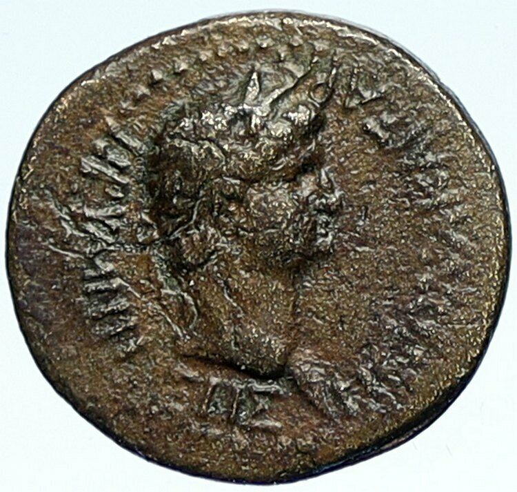 NERO Authentic Prymnessus in Phrygia OLD Roman Coin Dikaiosyne w Scales i107522