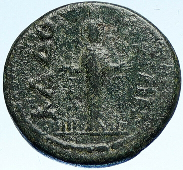 DOMITIA wife of DOMITIAN 81AD Cadi in Phrygia ARTEMIS STATUE Roman Coin i107504