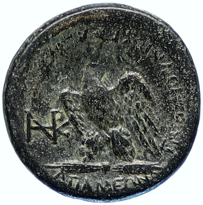 TIBERIUS Authentic Ancient Apameia Phrygia Roman Coin EAGLE THUNDERBOLT i107519