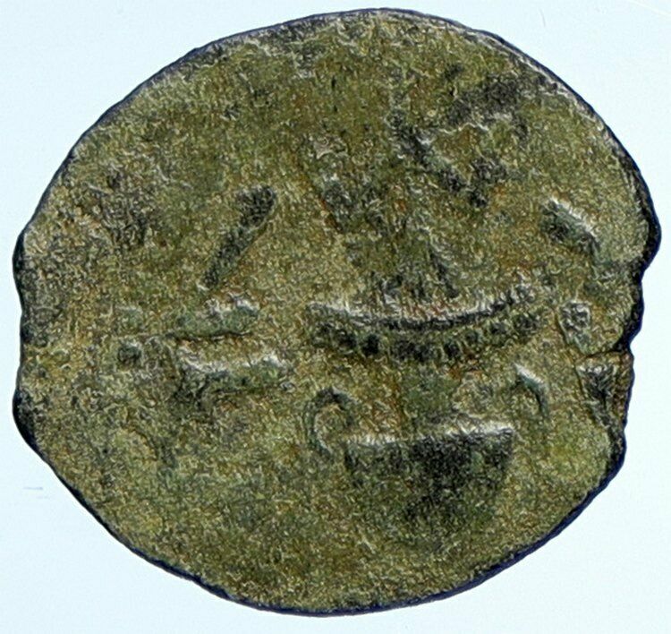 Authentic Ancient JEWISH WAR v ROMAN 68AD Yr3 JERUSALEM Old Coin AMPHORA i107546