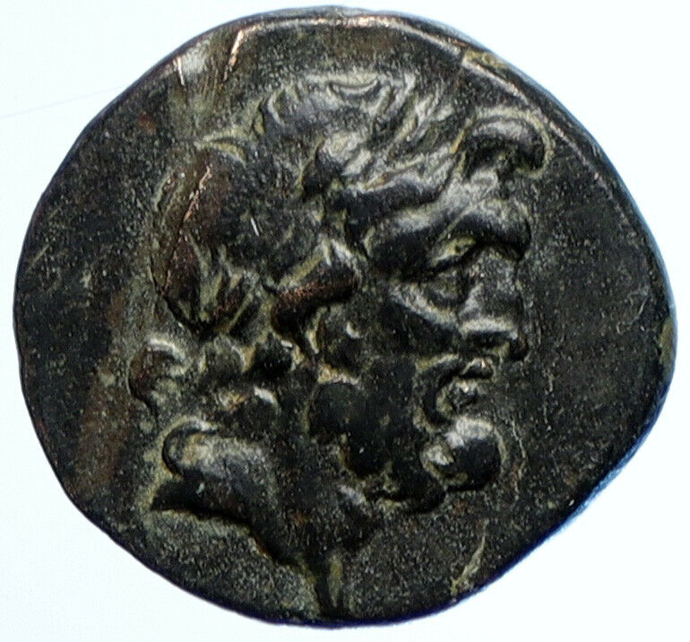 AMORION in PHRYGIA Rare Authentic Ancient 200BC Greek Coin ZEUS & EAGLE i107532