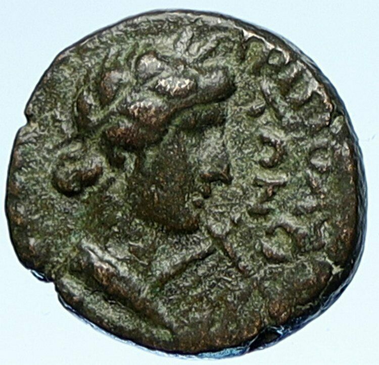 TRIPOLIS in LYDIA 14-37 AD Ancient Greek Coin Apollo Hercules WAR Weapon i107527