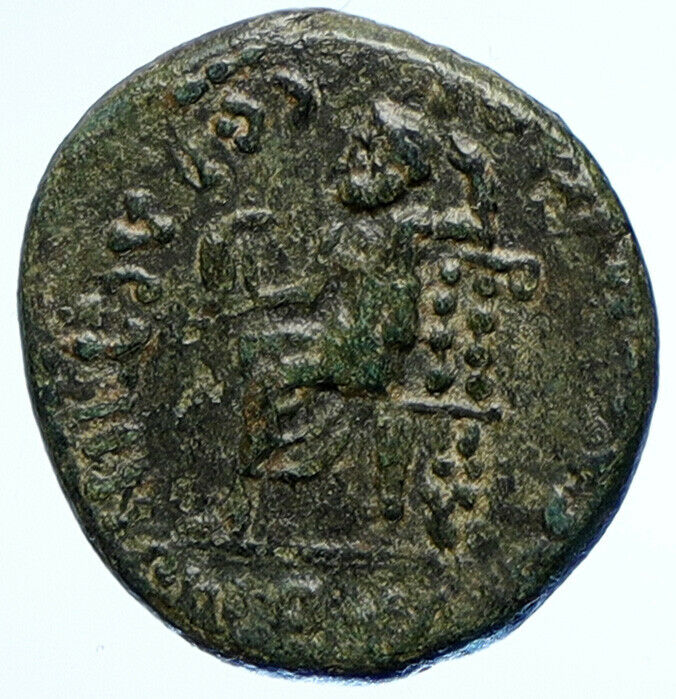 NERO Sebaste in Phrygia Authentic OLD Roman Coin Dikaiosyne w Scales i107539