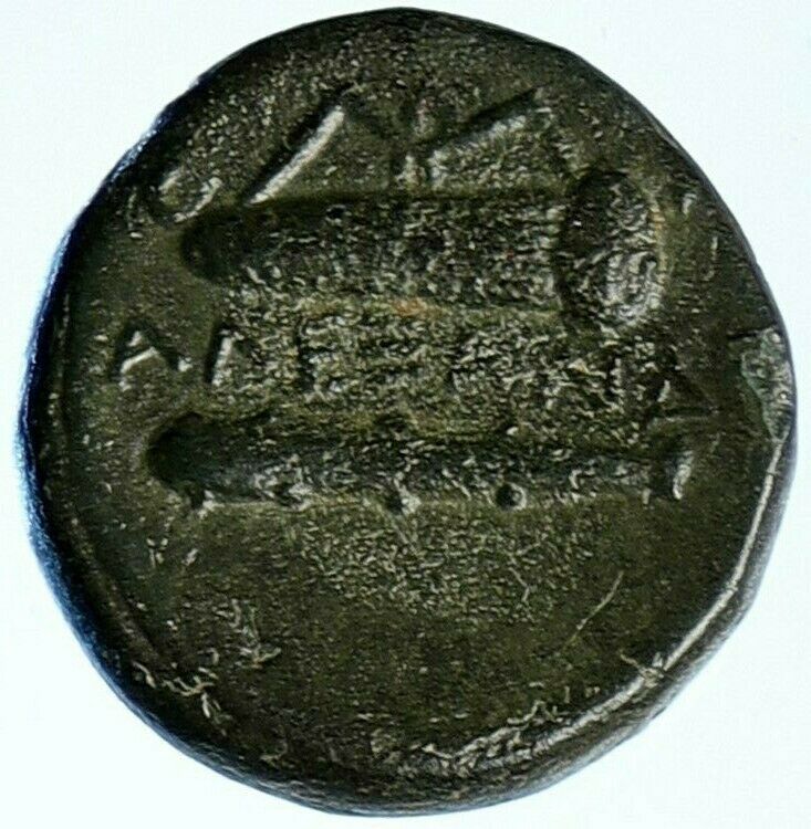 ALEXANDER III the GREAT Macedonia Ancient OLD Greek Coin HERCULES WEAPON i107597