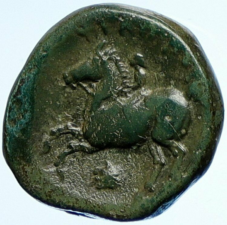 Philip II Alexander the Great Dad OLYMPIC GAMES Greek Coin APOLLO Horse i107599