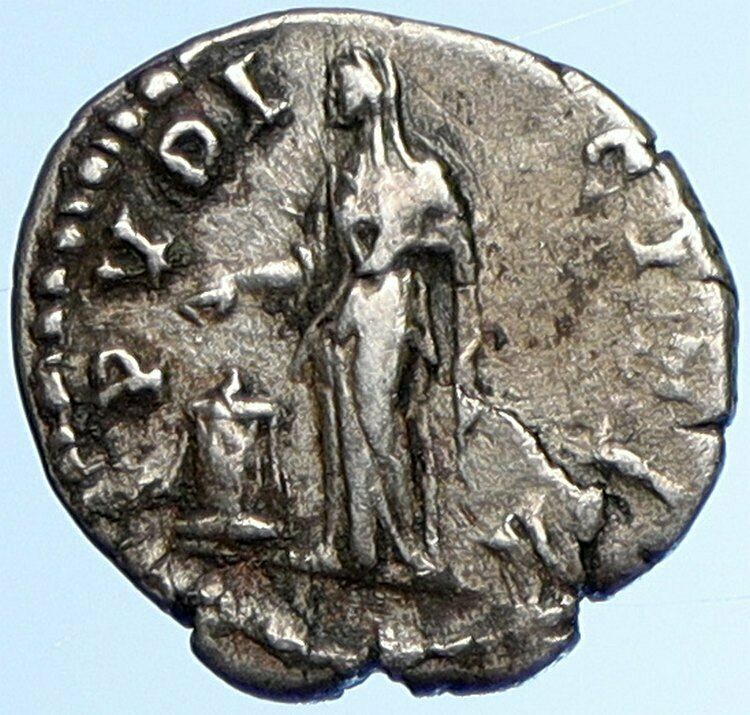 FAUSTINA II Marcus Aurelius Wife Ancient Silver OLD Denarius Roman Coin i110039