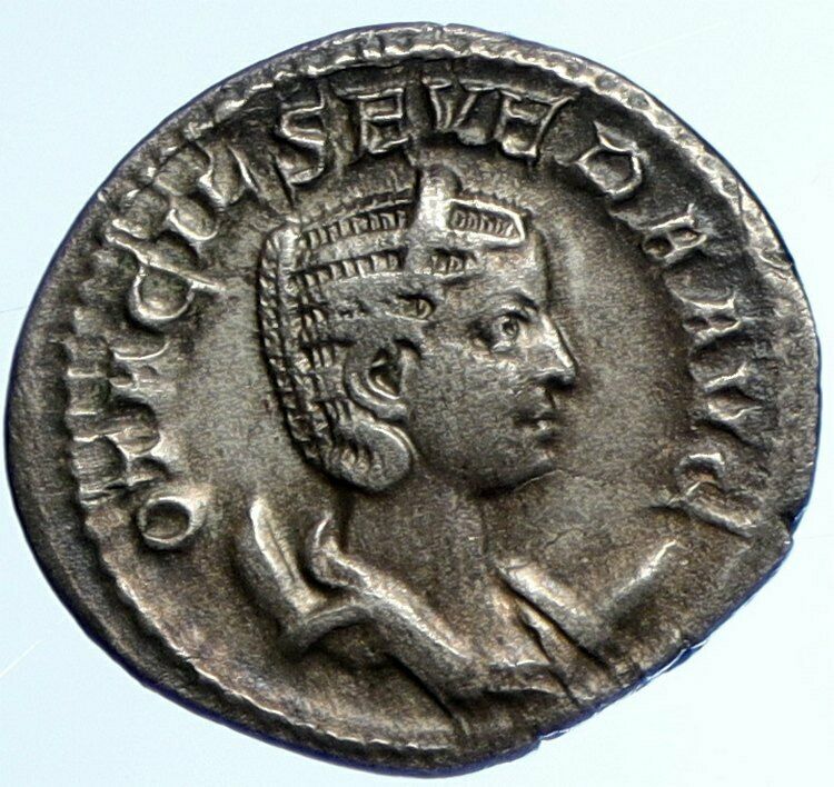 OTACILIA SEVERA wife of Philip I 248AD Silver Ancient Roman Coin Pietas i110044