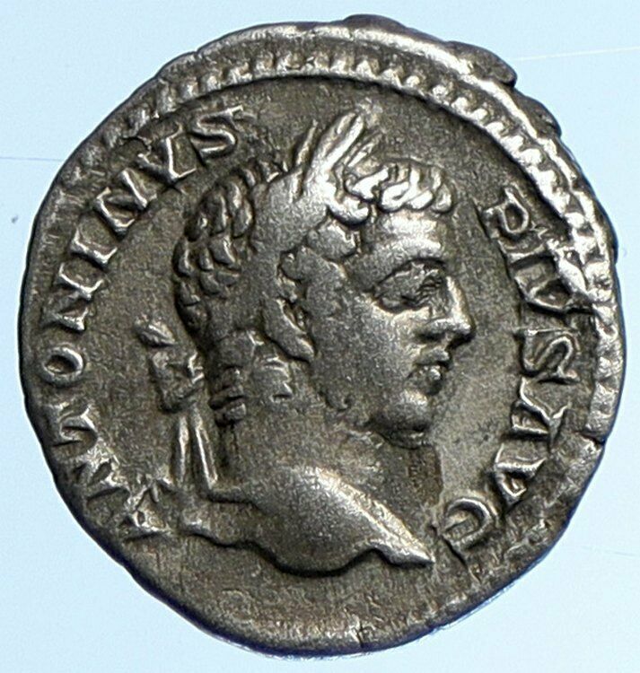 CARACALLA 208AD Authentic Ancient OLD Silver Roman Coin MARS WAR SPEAR i110047