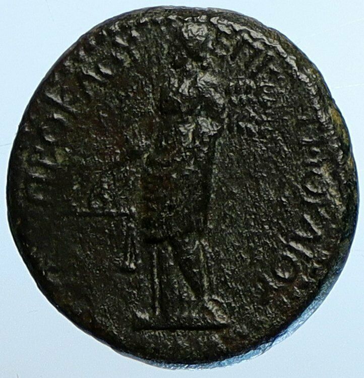 NERO Authentic Prymnessus in Phrygia OLD Roman Coin Dikaiosyne w Scales i110180