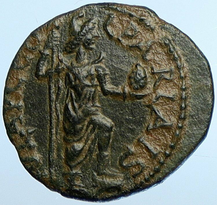 JULIA DOMNA Parlais in Pisidia Ancient ANTIQUE Roman Coin MEN w REGALIA i110186