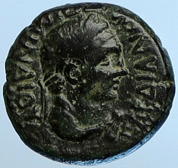 NERO Authentic Ancient 54AD Sardes Lydia Original Roman Coin HERCULES i110183