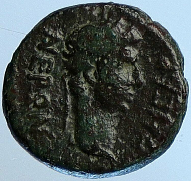 NERO Authentic Ancient 54AD Sardes Lydia Original Roman Coin HERCULES i110183