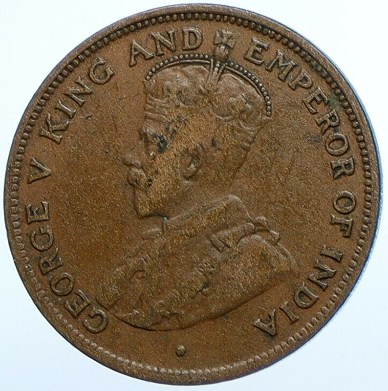 1914 BRITISH HONDURAS COLONY Belize UK King George V Antique 1 Cent Coin i110138