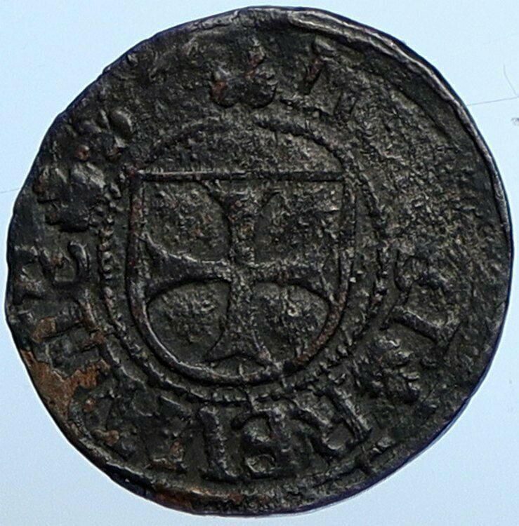 1135-1559 AD LIVONIAN ORDER Confederation Billon Schilling Medieval Coin i110141