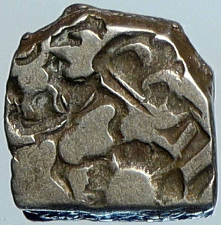 MAURYAN EMPIRE 320 BC Ancient ANTIQUE Indian Sun Karshapana Coin SYMBOLS i110124