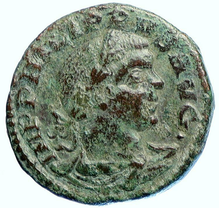 PHILIP II 247AD Viminacium OLD Ancient Roman Coin MOESIA BULL & LION i110096