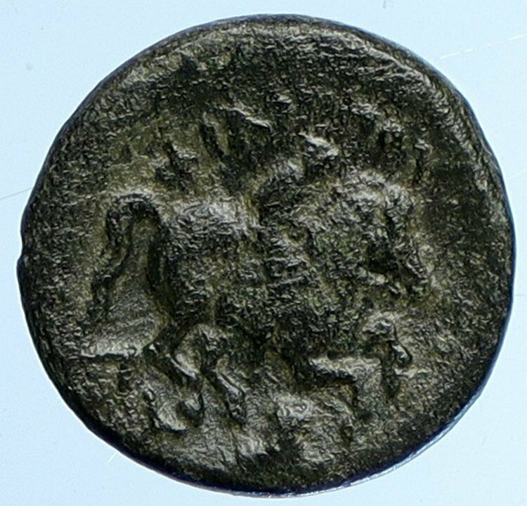 LYSIMACHOS 317BC Apollo OLYMPIC Horse of Philip II Ancient Greek Coin i110101