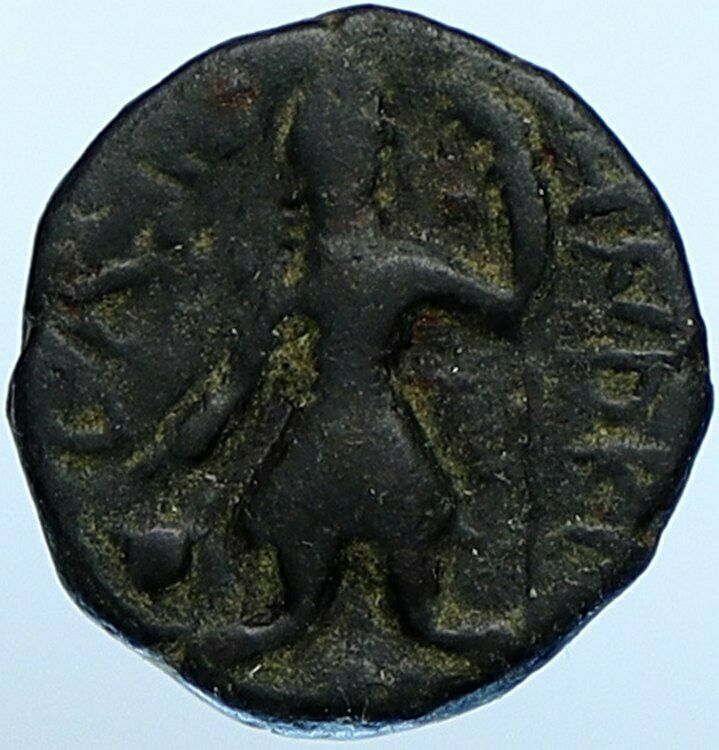 KANISHKA I Kushan Empire North INDIA Ancient Authentic Greek Coin MITRA i108559