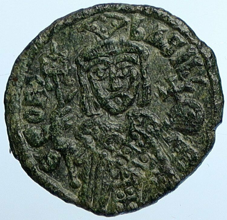 THEOPHILUS 835AD Victory v ARABS Follis Authentic Ancient Byzantine Coin i110221