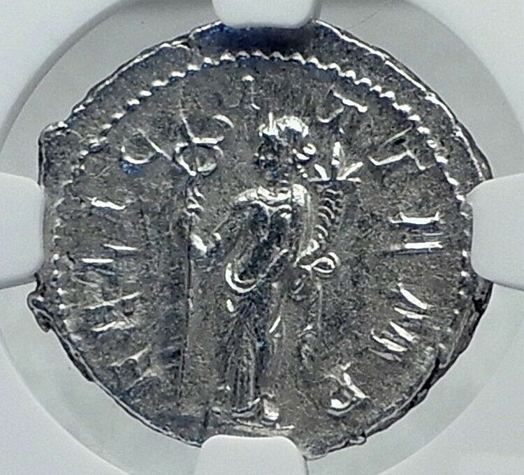 GORDIAN III Authentic Ancient 244AD Rome Silver Roman Coin FELICITAS NGC i81152