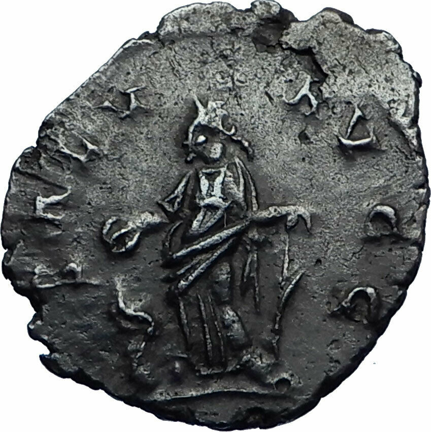 TETRICUS I Authentic Ancient 273AD Gallic Roman Coin w SALUS & SERPENT i71785